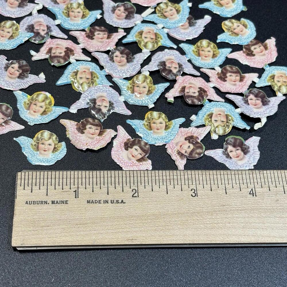 Vintage Embossed Angel Die Cuts Victorian Scrap Christmas Ephemera Lot of 40+ - Picture 5 of 5